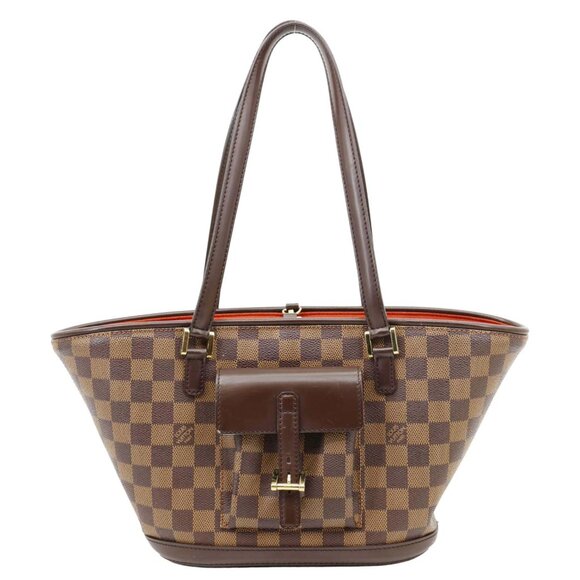 Louis Vuitton  Manosque PM Damier Ebene Shoulder Bag Brown - Picture 1 of 16